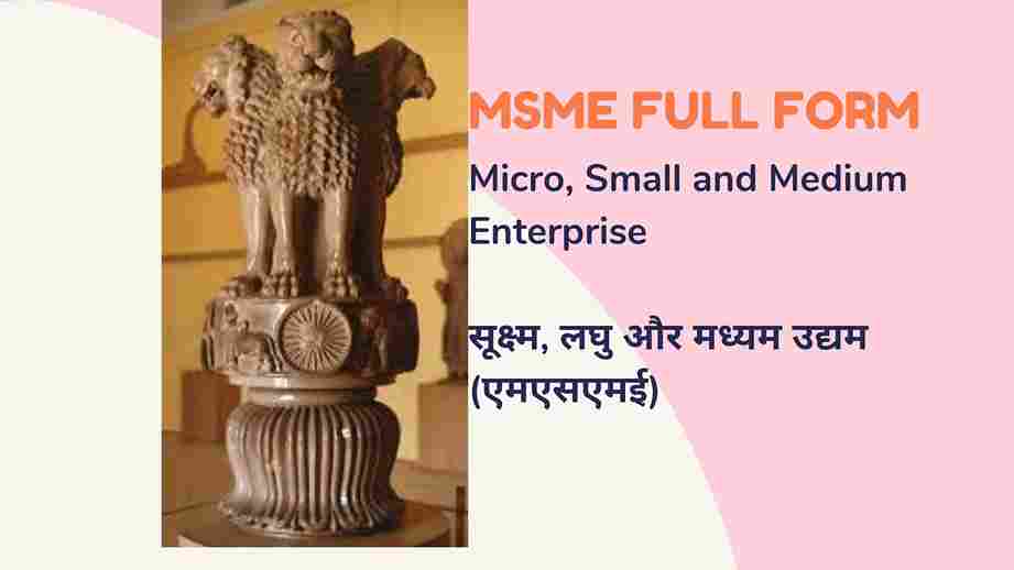 MSME full form in HIndi